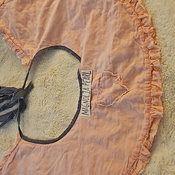 Magnolia Pearl quilted light pink pastel collar jabot tie - Picture 5 of 8